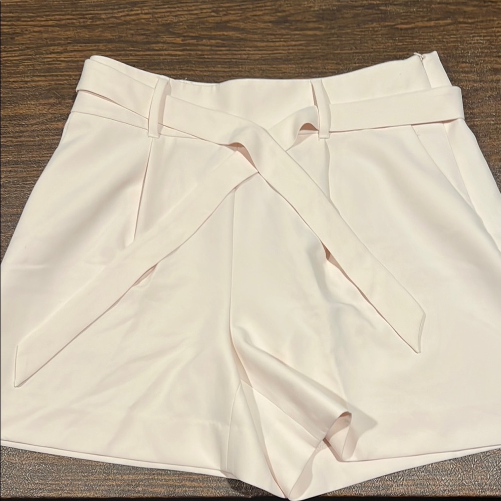 White House Black Market Cream High Waist Shorts